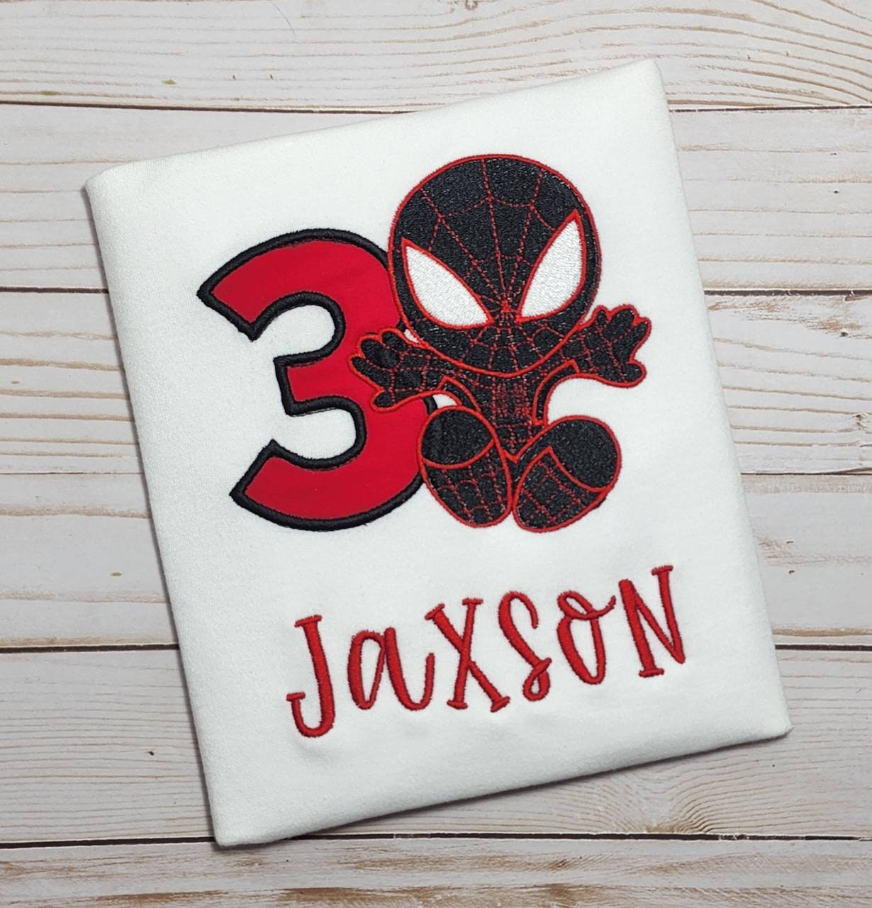 BLACK & RED Spiderman shirt, Spiderman birthday shirt, Birthday Party shirt, Spiderman Custom Shirt, Superhero shirt, Birthday Shirt