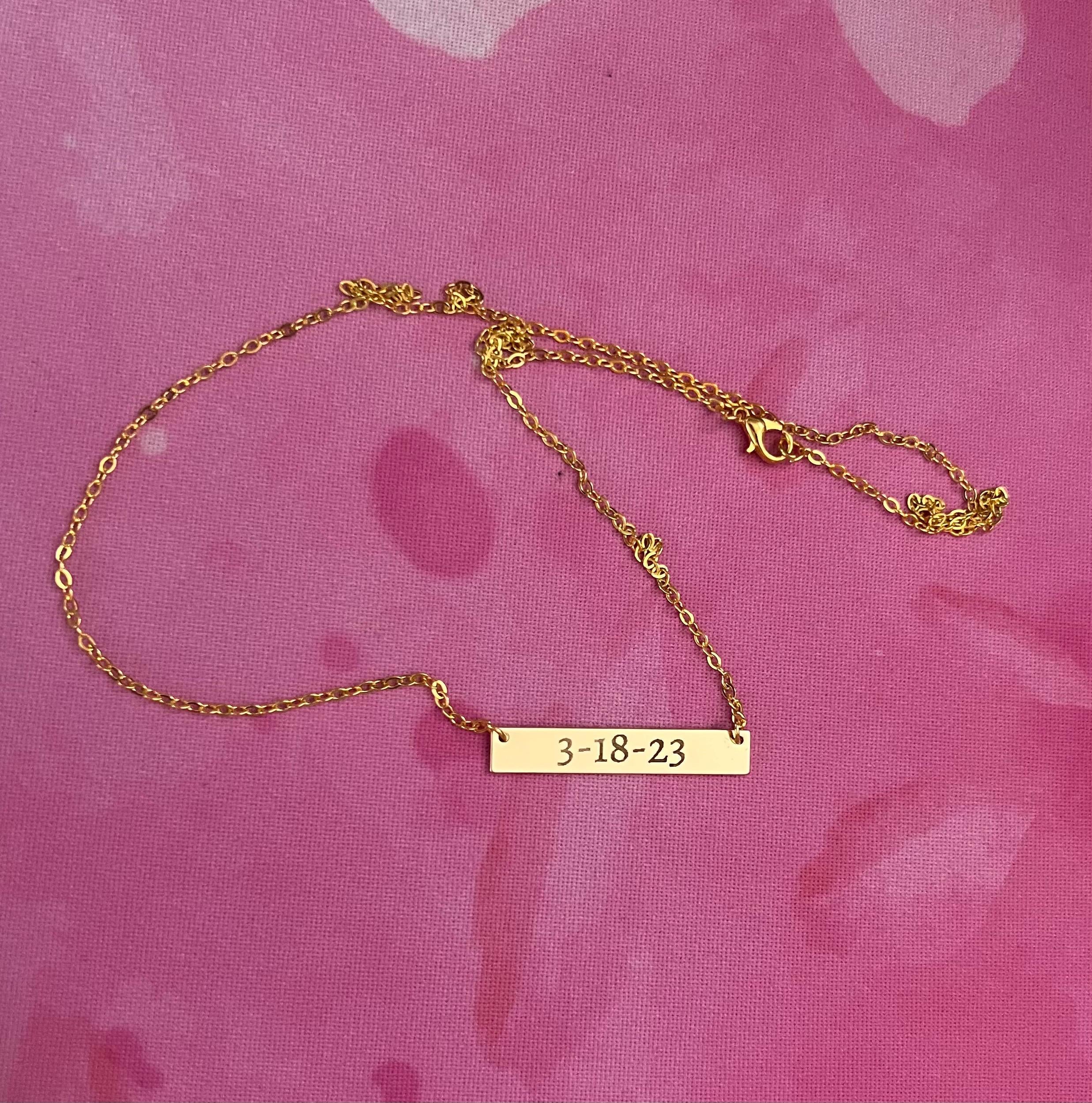 Engraved Name Necklace/Name Tags/Name Plate/Name Engraved Necklace/Name Necklace/Personalized Necklace/Custom Necklace