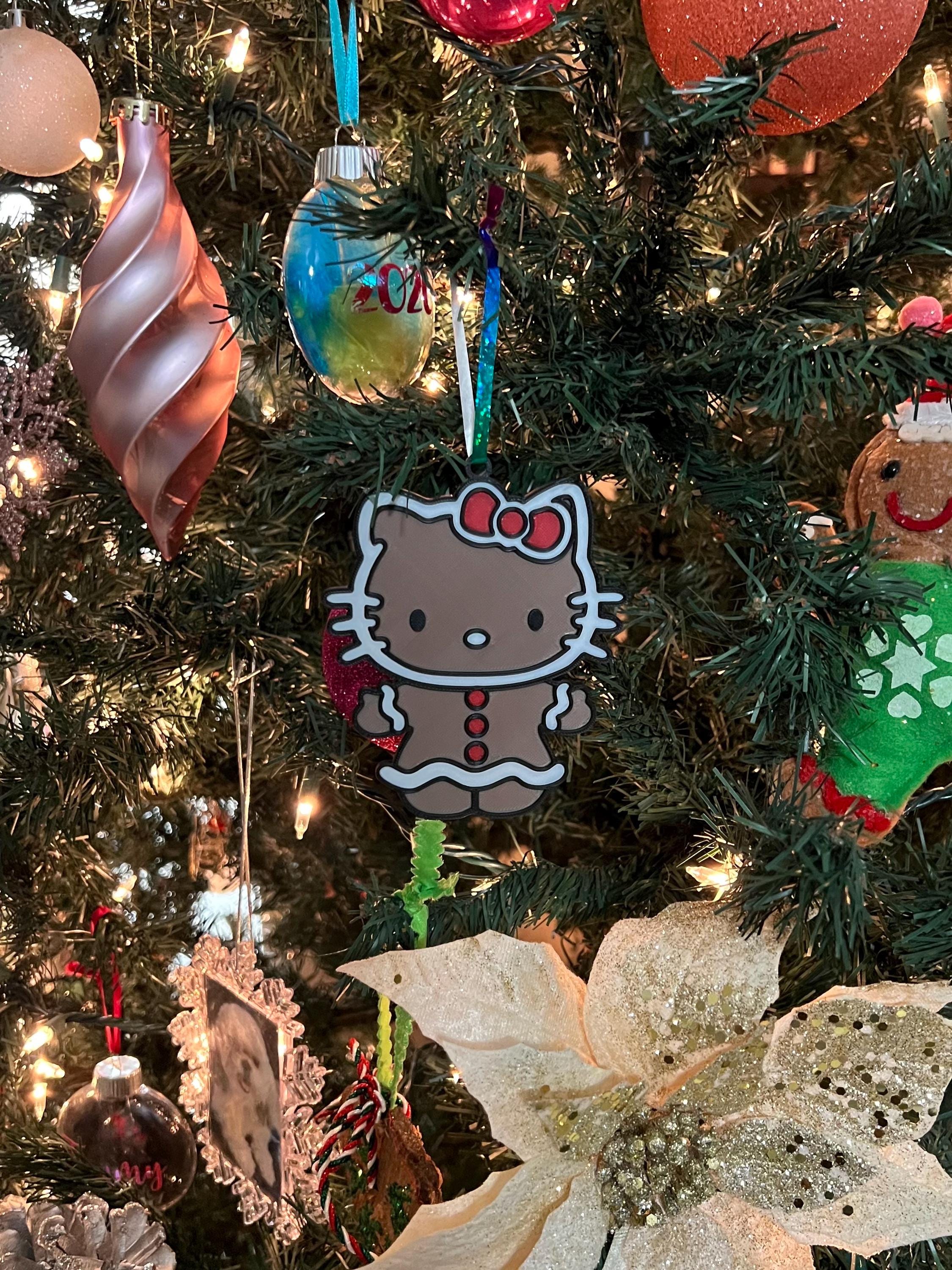 Hello Kitty decal, HK Decal, hello decal, kitty decal, gingerbread, tumbler decal, Christmas, decal, stickers, Christmas ornaments