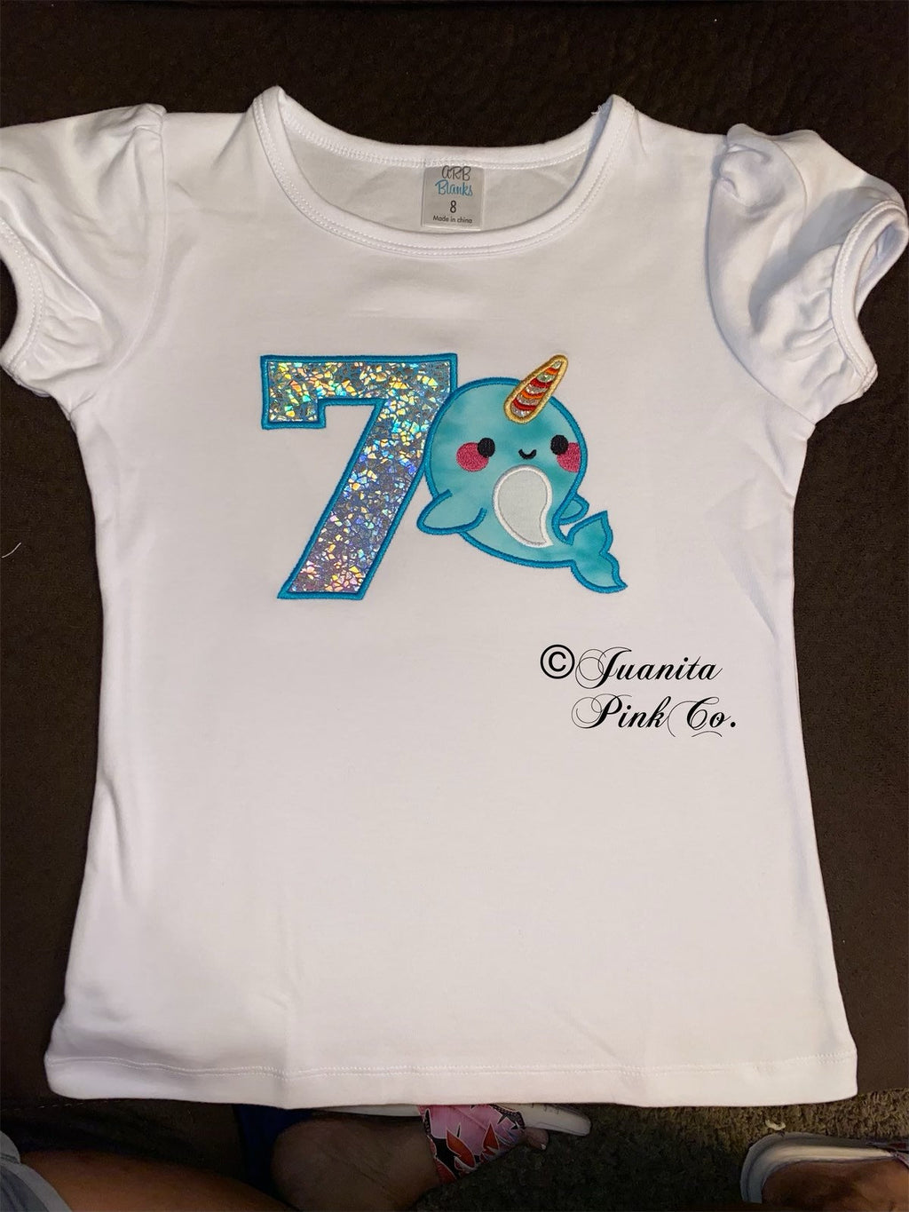 Narwhal, Narwhal Birthday Shirt, Birthday Shirt, Custom Shirt, Kids Shirt, Birthday Party Shirt, Embroidery Shirt, Custom Birthday Shirt