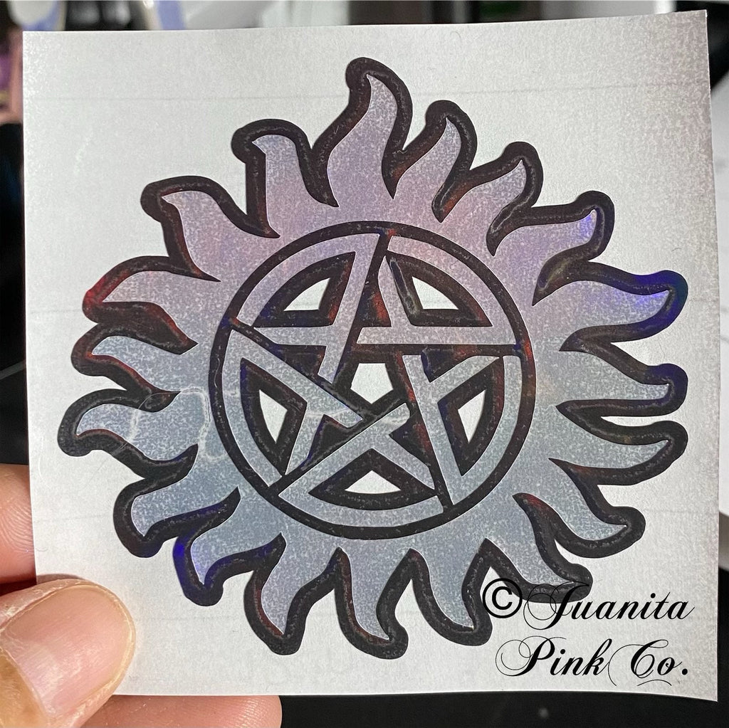 Supernatural Decal, Supernatural Sticker, Anti-Possession Decal, Anti-Possession Sticker, Demon Warding Decal, Demon Sticker Decal, Sam Dean