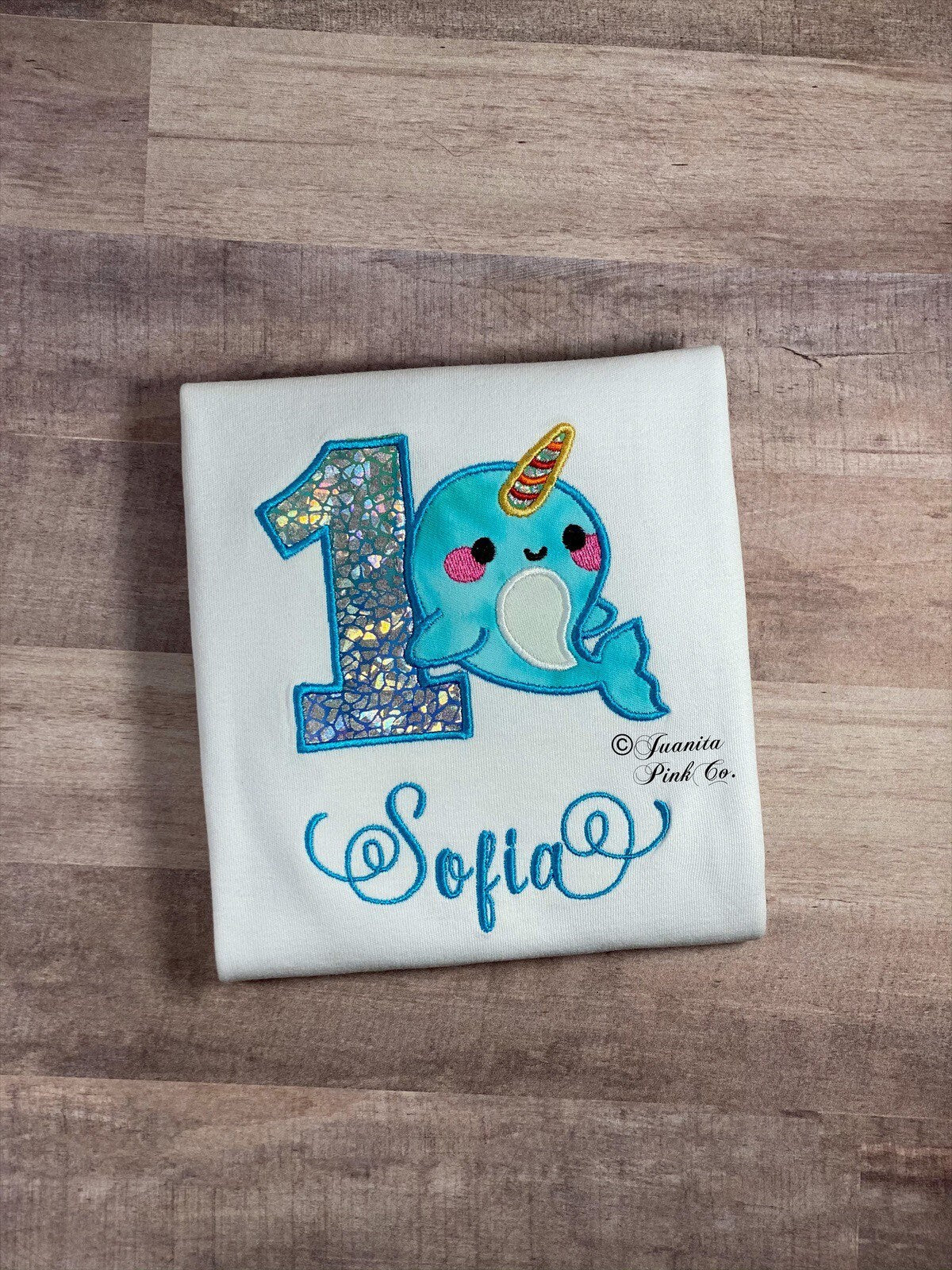 Narwhal, Narwhal Birthday Shirt, Birthday Shirt, Custom Shirt, Kids Shirt, Birthday Party Shirt, Embroidery Shirt, Custom Birthday Shirt