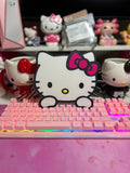 Cute Kitty Over Door or Shelf Sign (Hot pink bow shown)