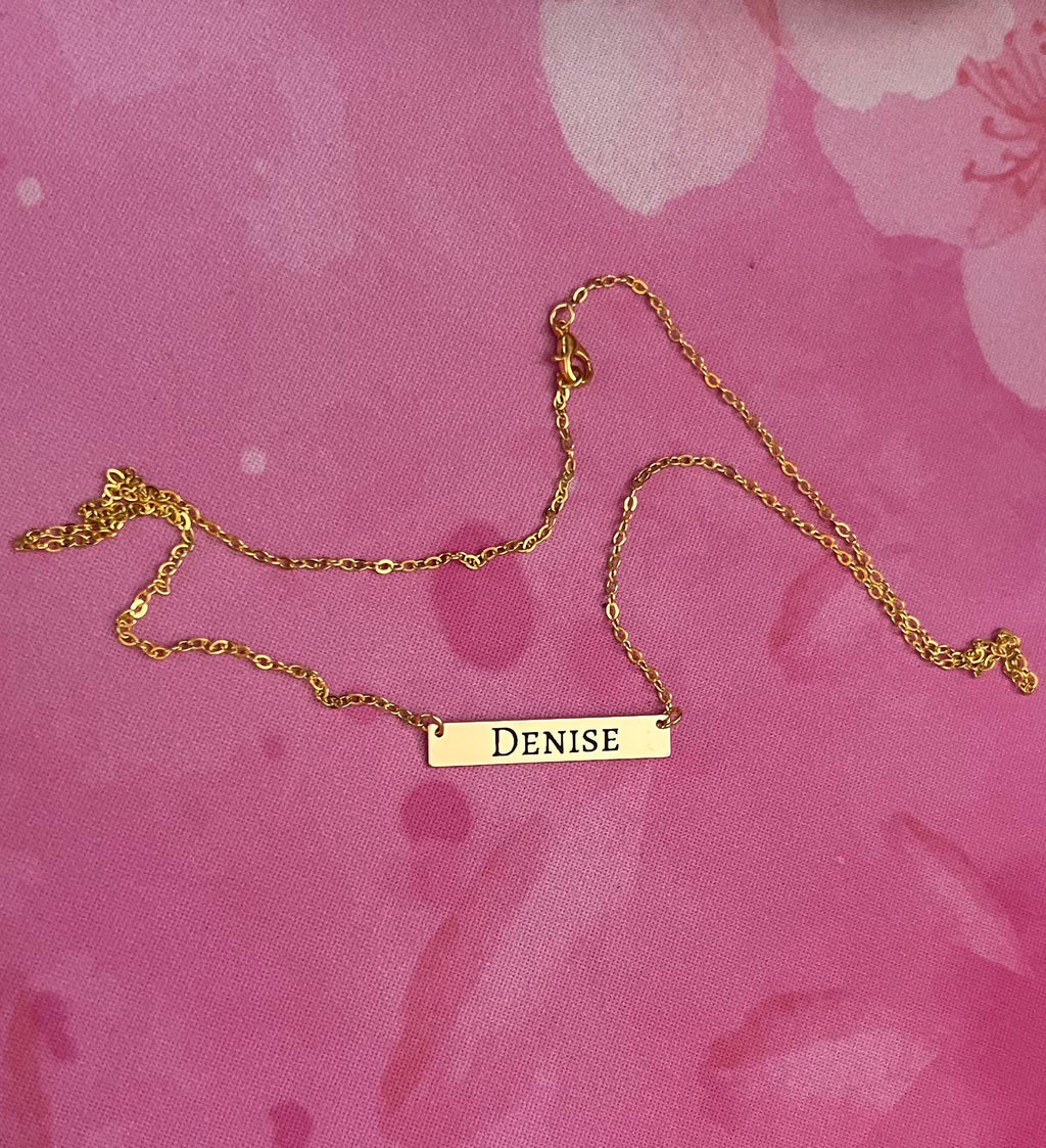 Engraved Name Necklace/Name Tags/Name Plate/Name Engraved Necklace/Name Necklace/Personalized Necklace/Custom Necklace