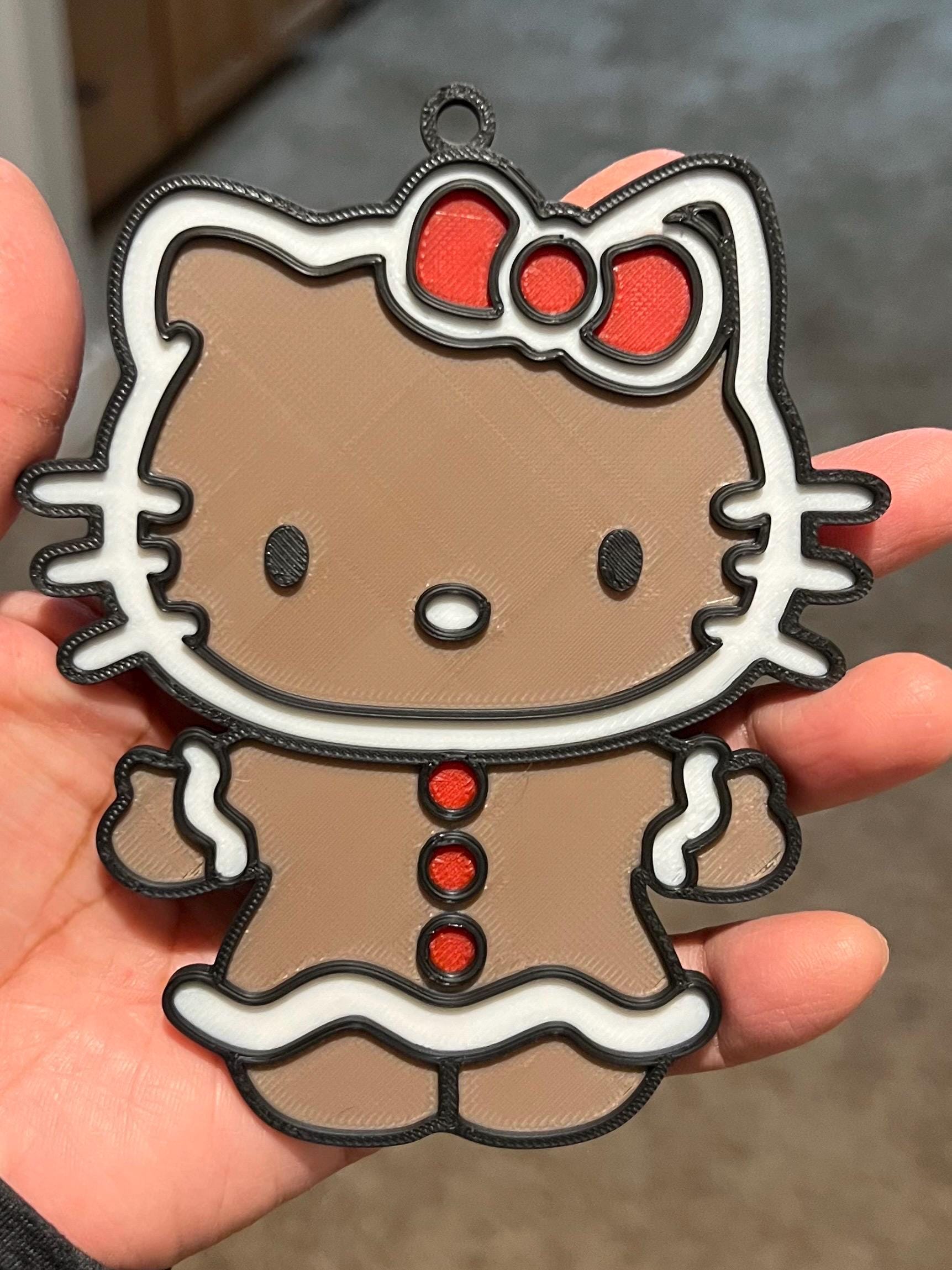 Hello Kitty decal, HK Decal, hello decal, kitty decal, gingerbread, tumbler decal, Christmas, decal, stickers, Christmas ornaments