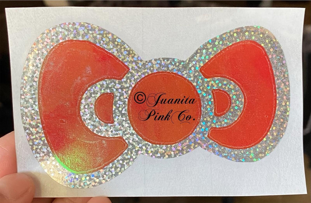 Filled-In Bow Decal sticker, car decal, decal, sticker, yeti decal, tumbler decal, anime decal