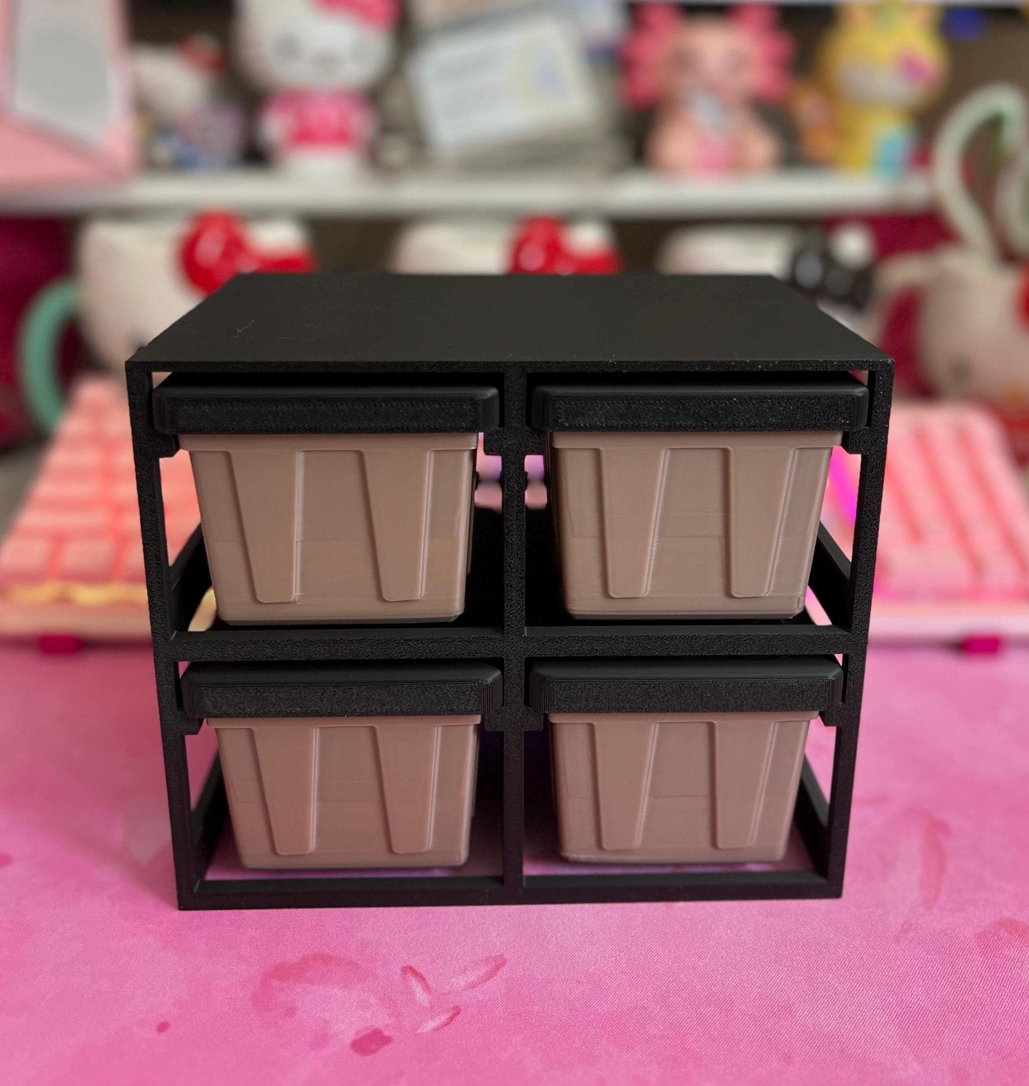 Mini / Desktop Storage Totes & Rack